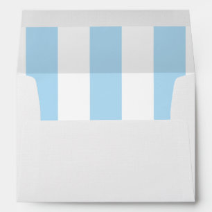 Blue Stripes, White Stripes, Striped Pattern Envelope