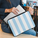 Blue Stripes, White Stripes, Striped Pattern Laptop Sleeve<br><div class="desc">Elegant,  stylish and sophisticated stripes in blue and white colour. Modern and trendy gift,  perfect for the stripes lover in your life.</div>