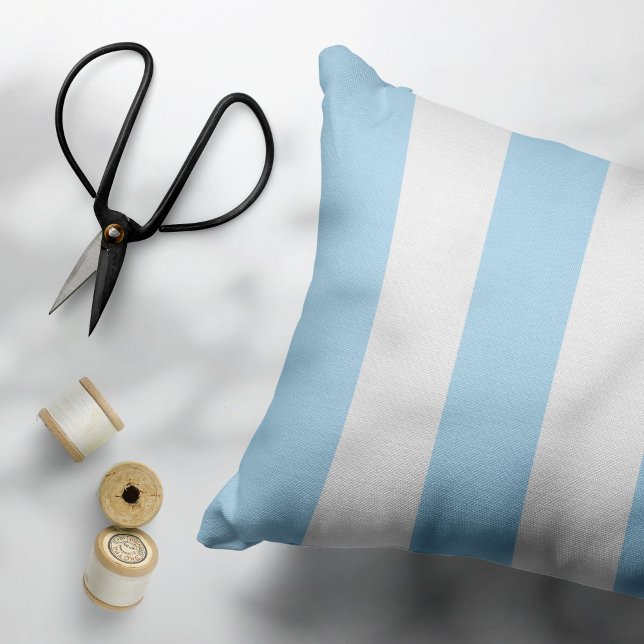 Blue Stripes, White Stripes, Striped Pattern Pillowcase (Creator Uploaded)