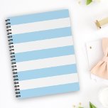 Blue Stripes, White Stripes, Striped Pattern Planner<br><div class="desc">Elegant,  stylish and sophisticated stripes in blue and white colour. Modern and trendy gift,  perfect for the stripes lover in your life.</div>