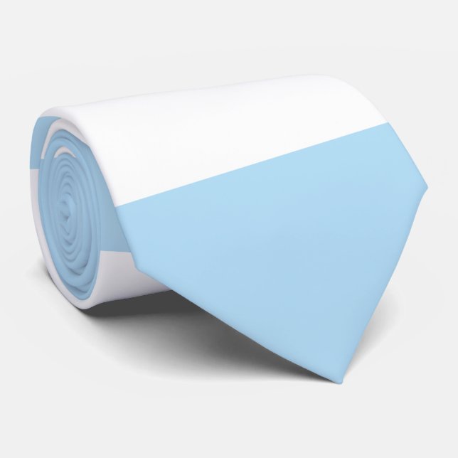 Blue Stripes, White Stripes, Striped Pattern Tie (Rolled)