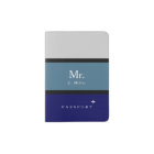 blue stripes with Mr. name