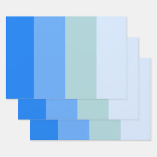 Blue Stripes Wrapping Paper Sheet