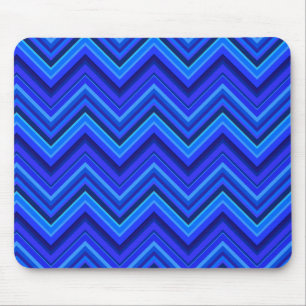 Blue stripes zigzag pattern mouse mat