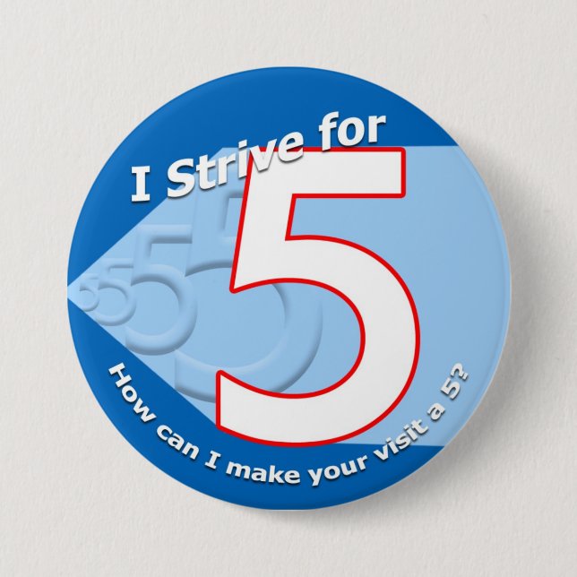 Blue - Strive for 5 Buttons (Front)