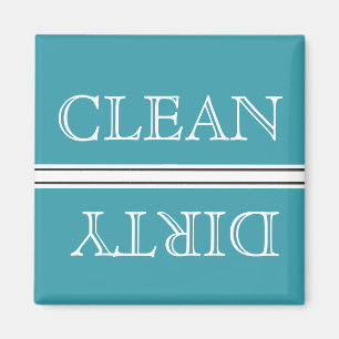 Blue Style Dishwasher Magnet Clean & Dirty