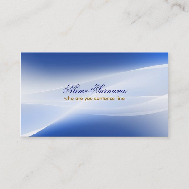 blue stylish business card (Front)