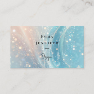 blue Subtle gentle glitter background Business Card