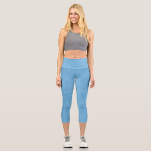 Blue suede (lookalike) leggings