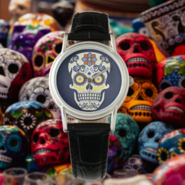 Blue Sugar Skull Watch (Creator Uploaded)