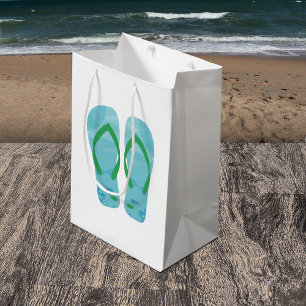Blue Summer Beach Party Flip Flops Gift Bag