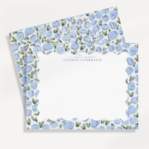 Blue Summer Meadow Floral Note Card