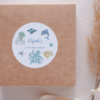 Blue Summer Ocean Birthday Party Favour