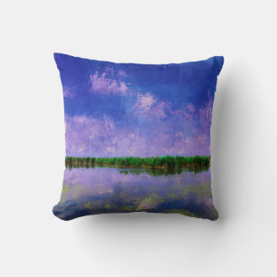 Blue Summer Sky and Water Cushion
