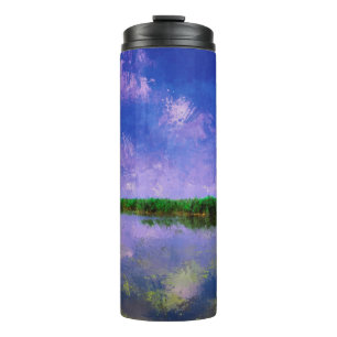 Blue Summer Sky and Water Thermal Tumbler