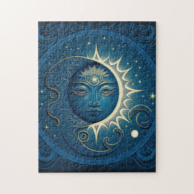 Blue Sun and Moon  Jigsaw Puzzle (Vertical)