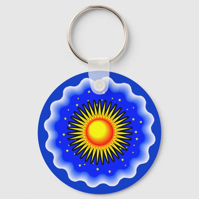 Blue Sun Key Ring (Front)
