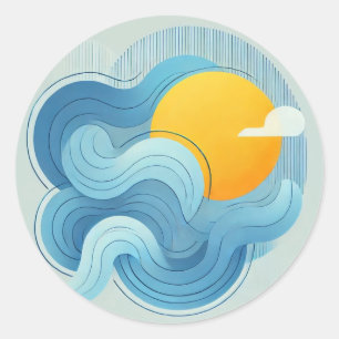 Blue Sun sticker label