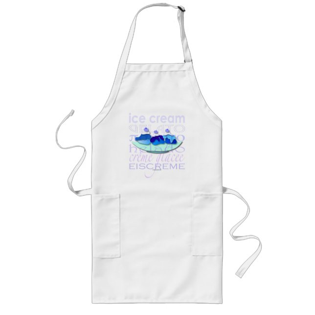 Blue Sundae Long Apron (Front)