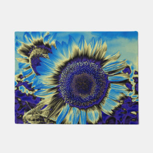 Blue Sunflower Doormat