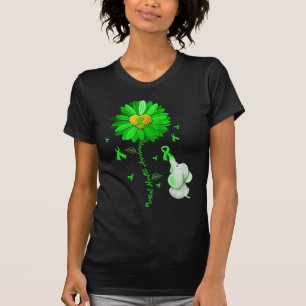 Blue Sunflower Elephan Outfit Spread Mental Health T-Shirt