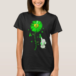 Blue Sunflower Elephan Outfit Spread Mental Health T-Shirt