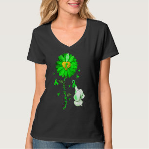 Blue Sunflower Elephan Outfit Spread Mental Health T-Shirt