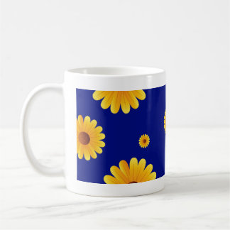 Blue Sunflower Floral Mug – Bright & Cheerful