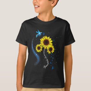 Blue Sunflower Hydrocephalus Awareness T-Shirt
