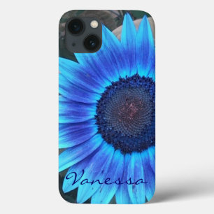 Blue Sunflower iPad Mini Retina case *personalise*
