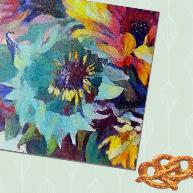 Blue Sunflower Jigsaw Puzzle (Creator Uploaded)