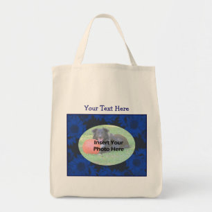 Blue Sunflowers Design Floral Photo Tote Bag