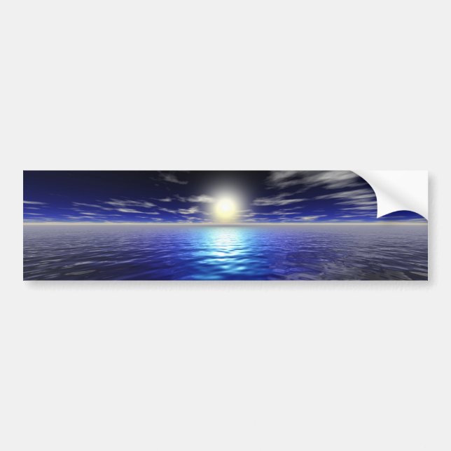 Blue Sunrise Bumper Sticker (Front)