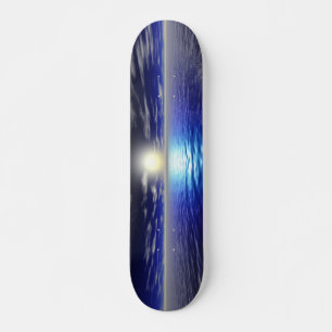 Blue Sunrise - Retro Skateboard