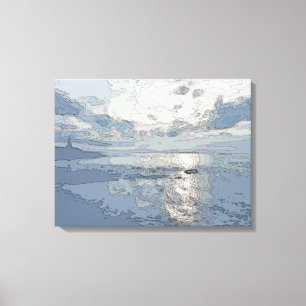 BLUE SUNSET CANVAS PRINT
