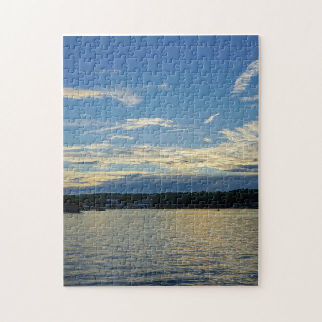 Blue Sunset Lake Of Ozarks Jigsaw Puzzle (Vertical)