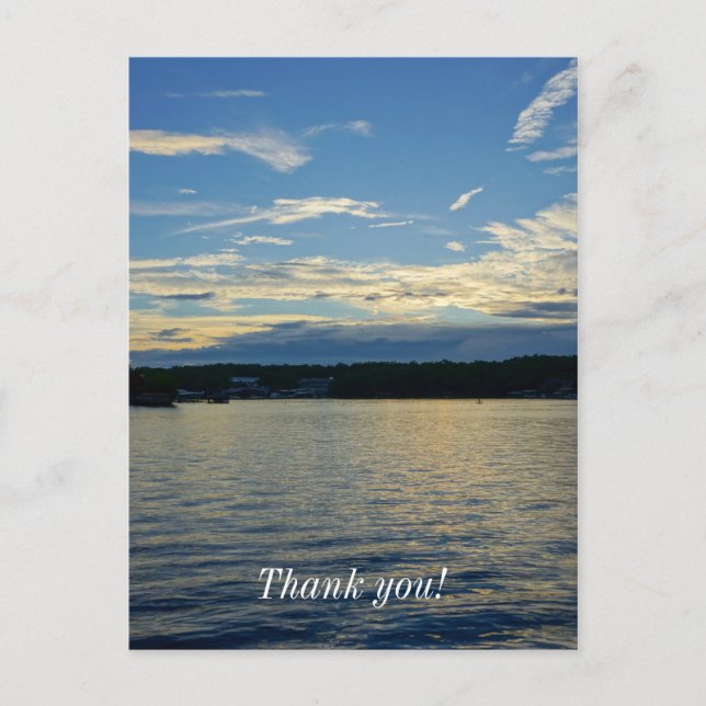 Blue Sunset Lake Of Ozarks Postcard (Front)