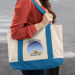 Blue Sunset Mountain Custom Family Reunion Trip Tote Bag<br><div class="desc">This cool blue vintage sunset over rocky mountains in nature makes a great image for a set of customized tote bags for a family reunion, road trip, or summer vacation. Commemorate your mountain trip with matching nature gifts for mom, dad, brother and sister. Just add your own last name and...</div>