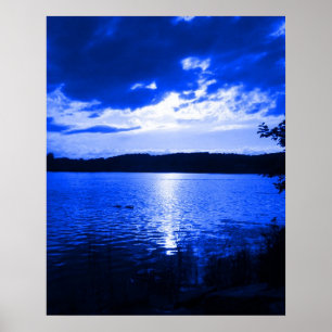 Blue Sunset Poster