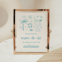 Blue Surf Baby on Board Envelope Station