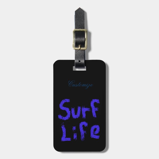 blue surf like any colour luggage tag (Front Vertical)