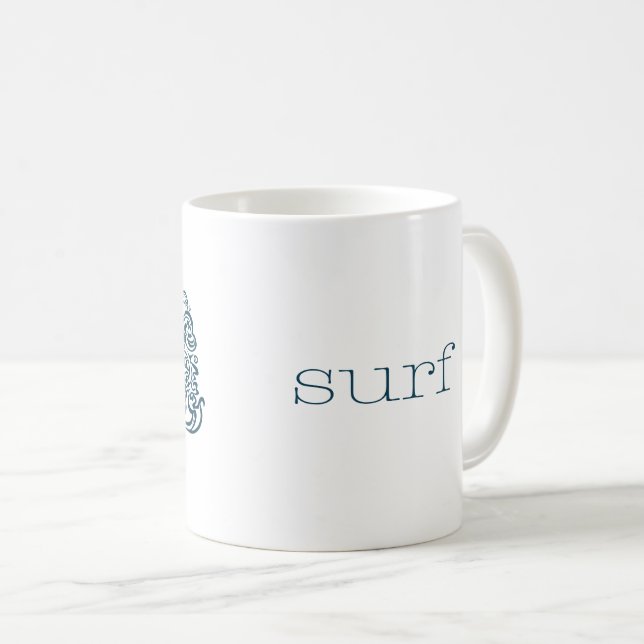 Blue Surfer Coffee Mug (Front Right)