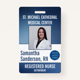 Blue Surgical Medical ID Logo Employee ID Badge