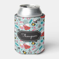 Blue Sushi Pattern Kawaii