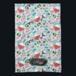 Blue Sushi Personalised Cute Pattern Tea Towel<br><div class="desc">Personalise this cute sushi patterned dish towel. This stylish sushi pattern has rice bowls,  sushi,  soy sauce,  and flowers,  Makes a great gift for a sushi lover. Designed for you by blackberry Boulevard.</div>