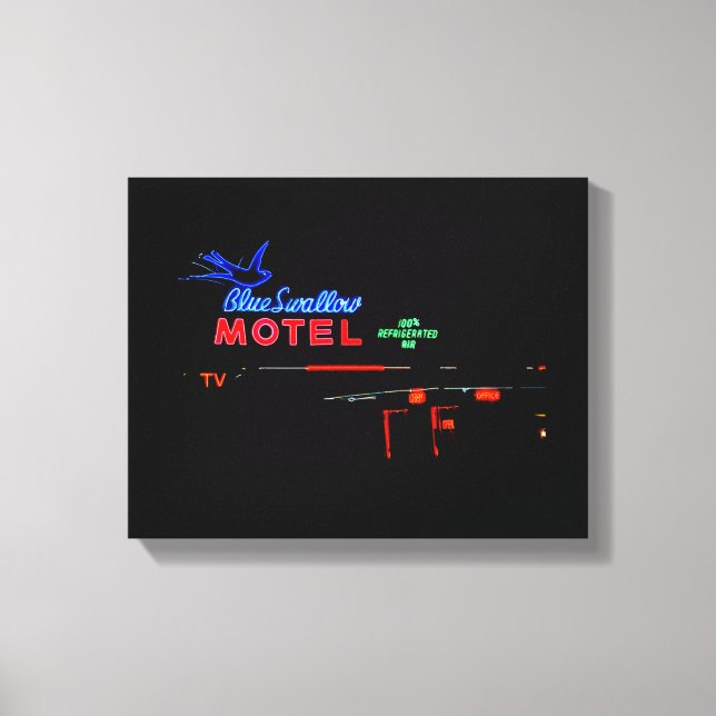 Blue Swallow Motel, Tucumcari, New Mexico Canvas Print (Front)