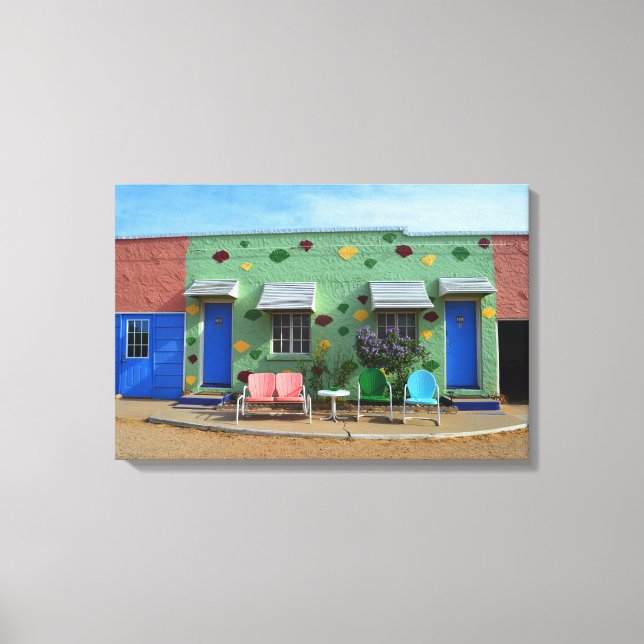 Blue Swallow Motel, Tucumcari, New Mexico Canvas Print (Front)