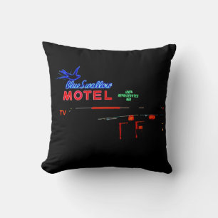 Blue Swallow Motel, Tucumcari, New Mexico Cushion