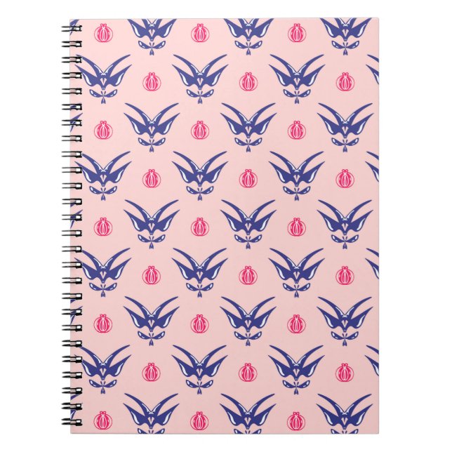 Blue Swallow & Pink Heart  Notebook (Front)
