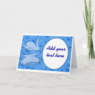 Blue Swans Bridal Shower or Wedding Invitations